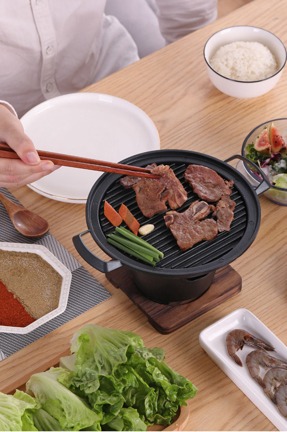 Mini Parrilla Portátil de Alcohol estilo Japonés