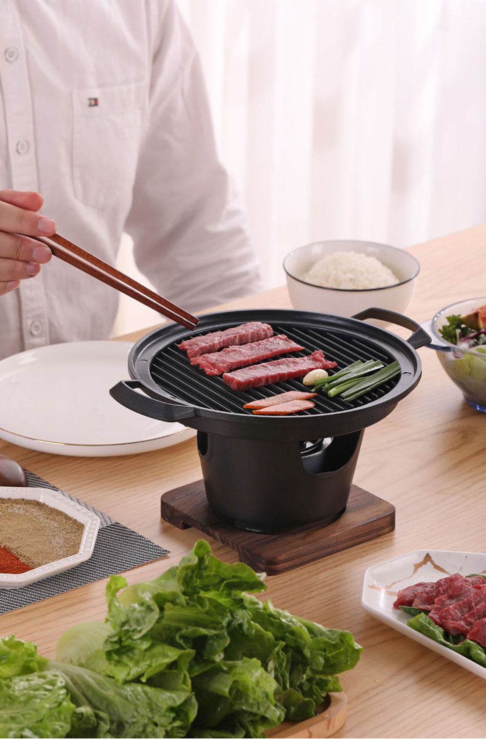 Mini Parrilla Portátil de Alcohol estilo Japonés