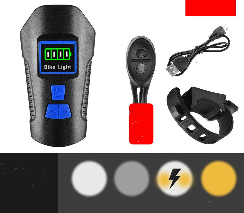 Lámpara Brillante para Bicicleta - Recargable USB