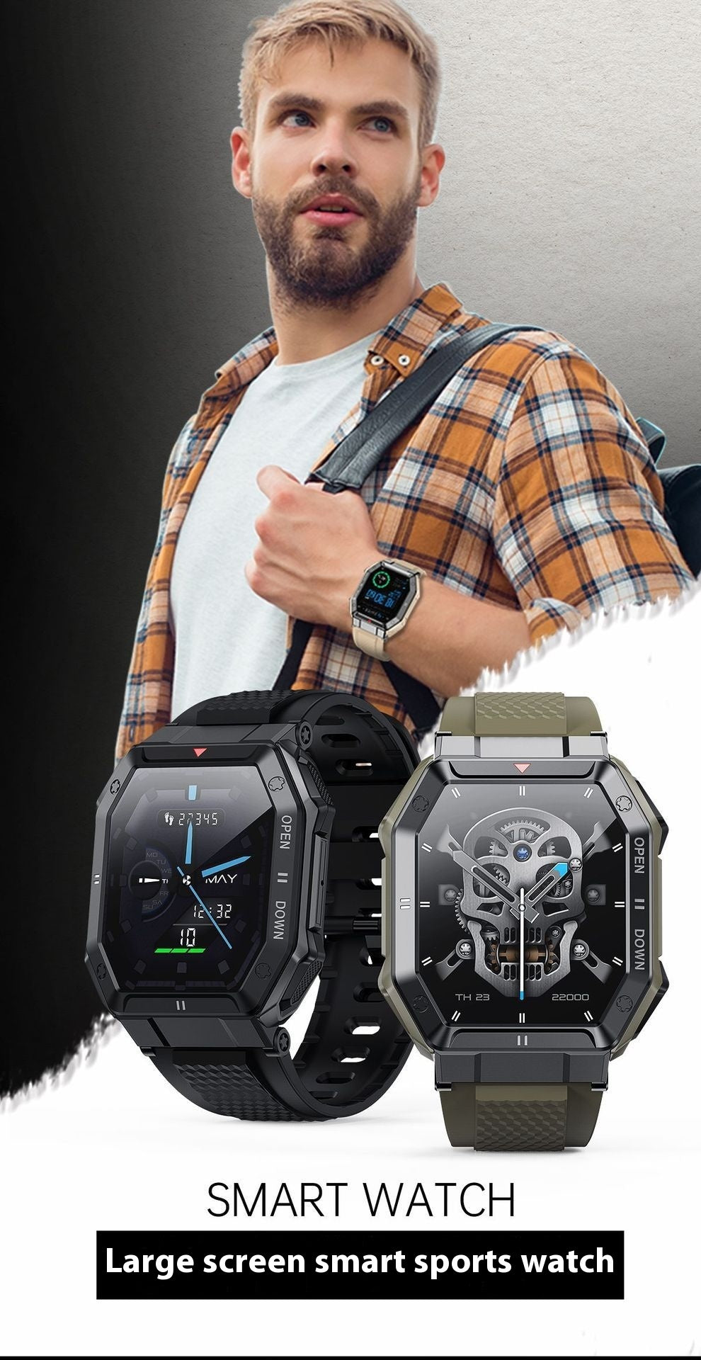 Reloj Inteligente con Monitor de Frecuencia Cardíaca y Presión Arterial
