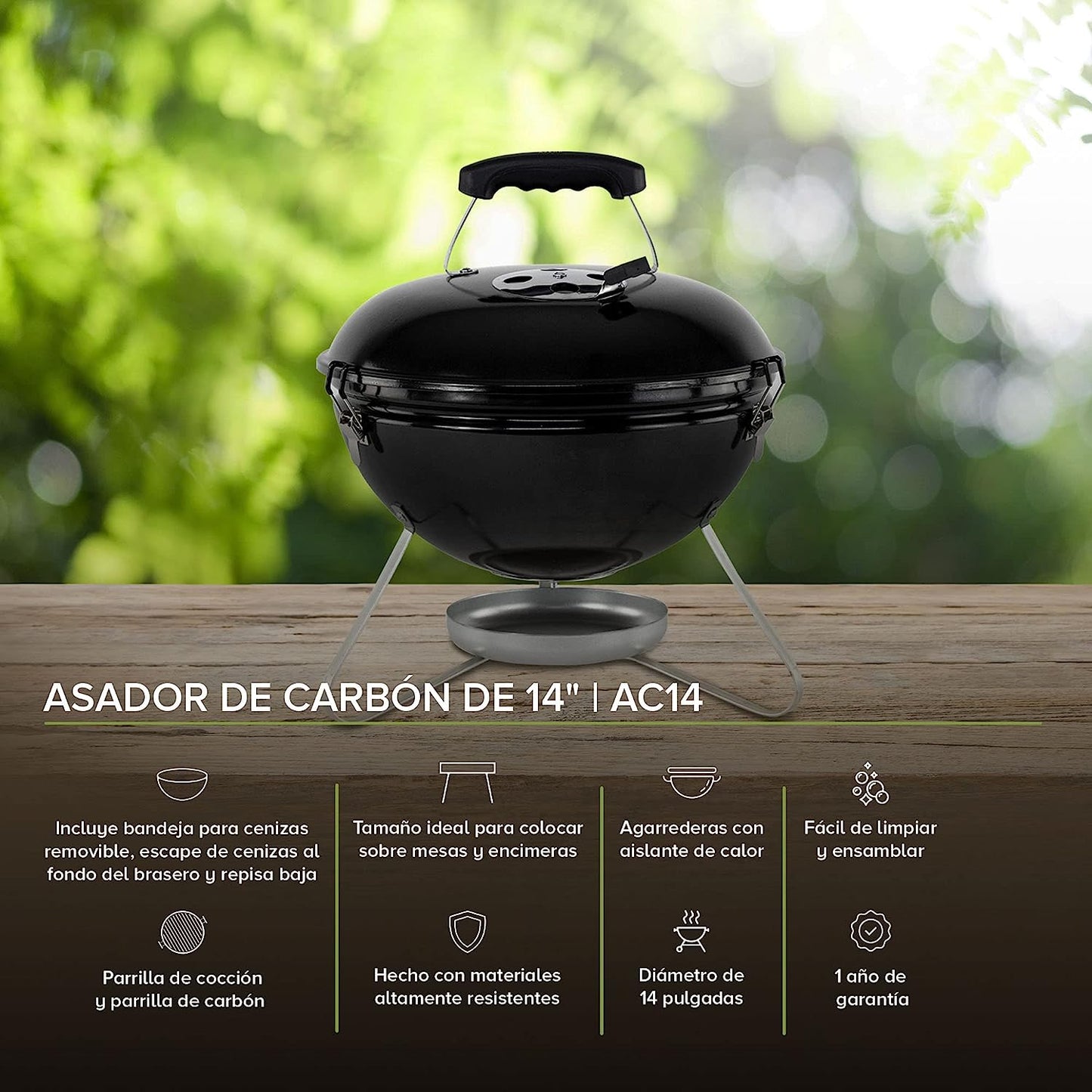 Asador Portatil Avera de 14"