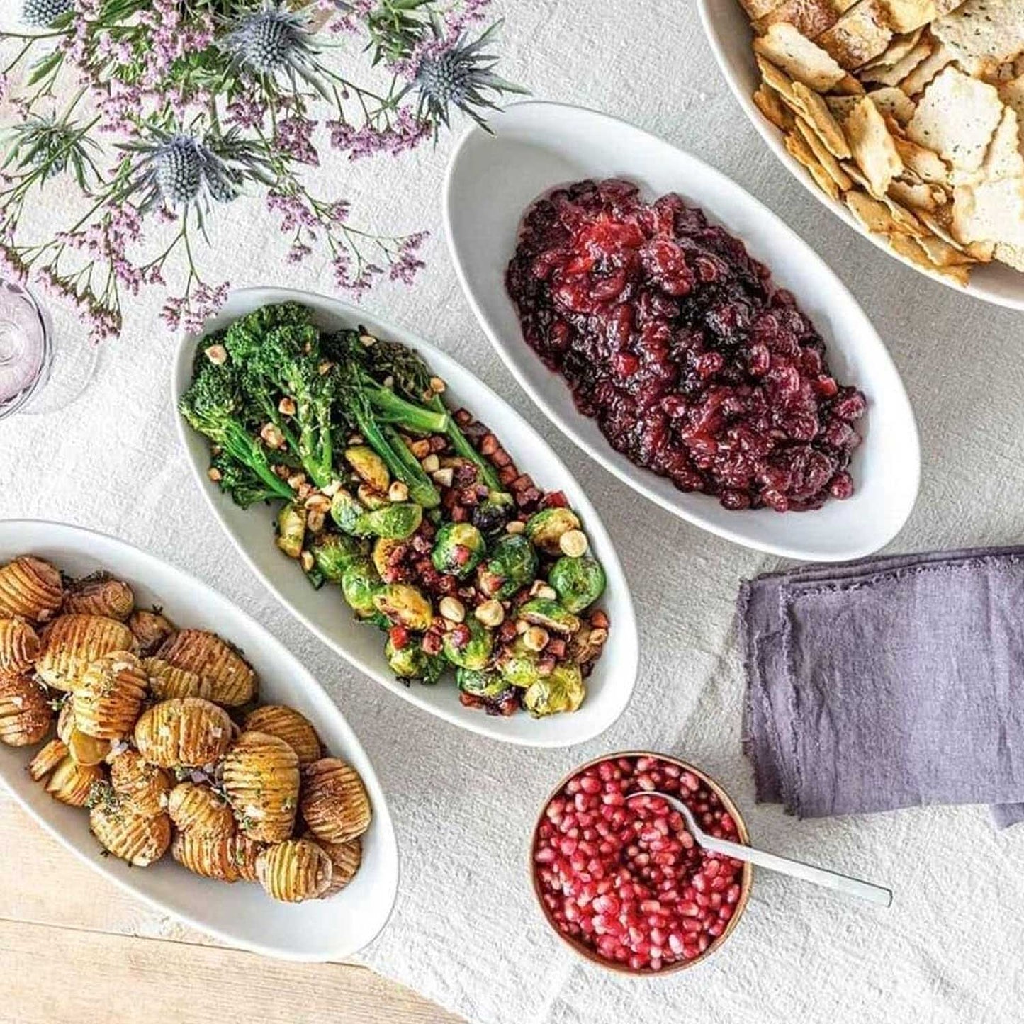 Juego de 4 Platones de Ceramica para servir Over and Back