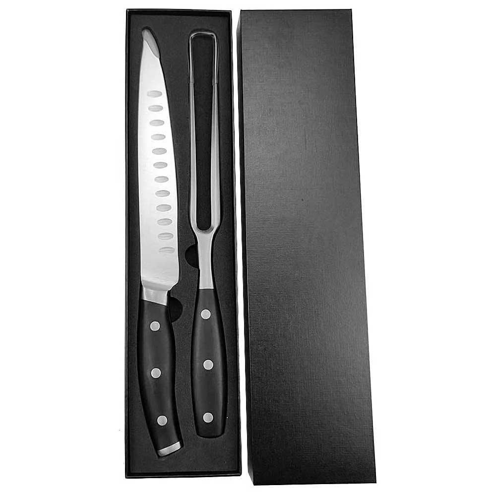cuchillo y trinche en acero aleman, calidad garantizada.