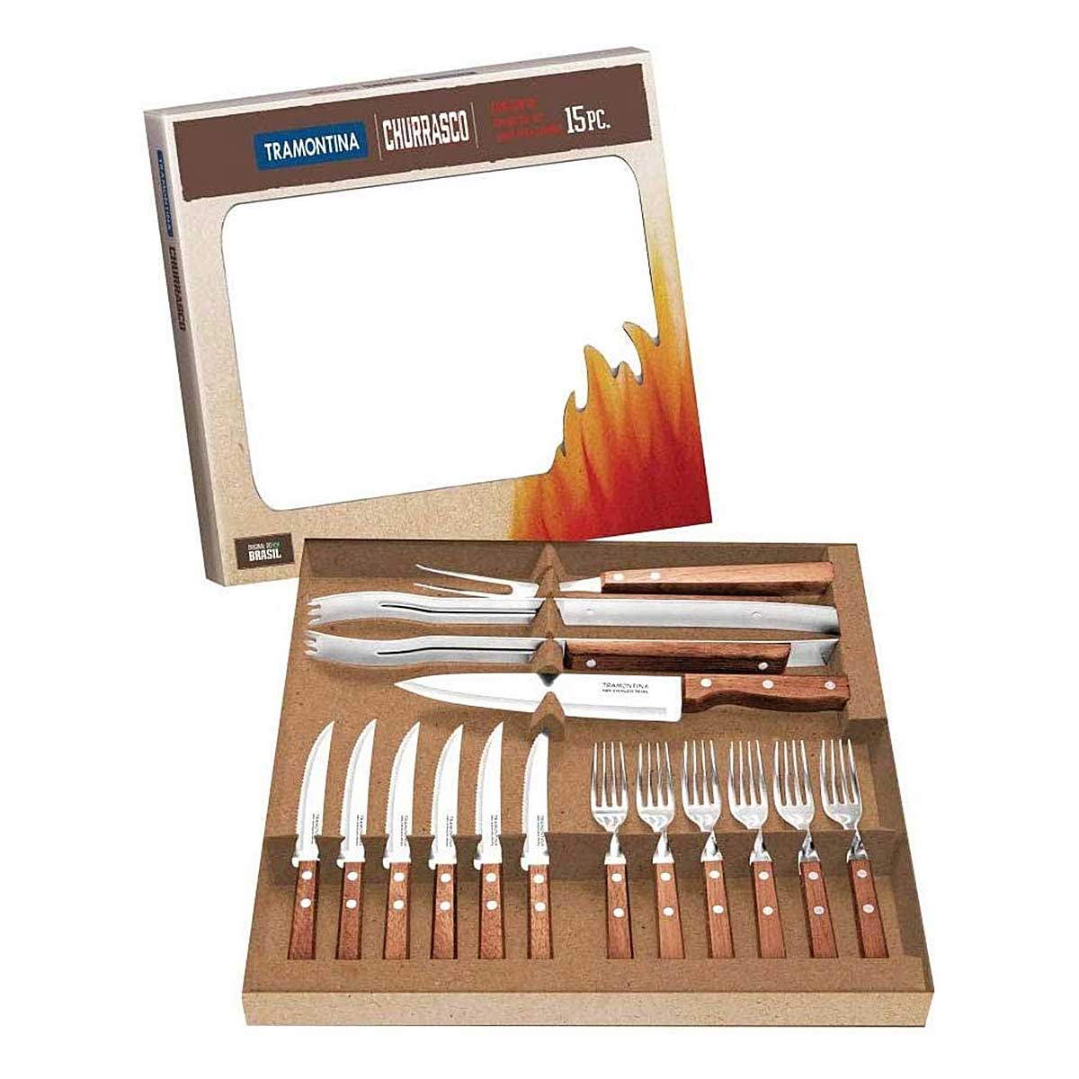 Kit para Carne Asada Tramontina de 15 piezas