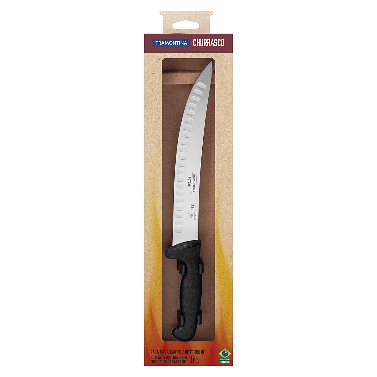 Cuchillo para carne 10" Tramontina Profesional Churrasco negro