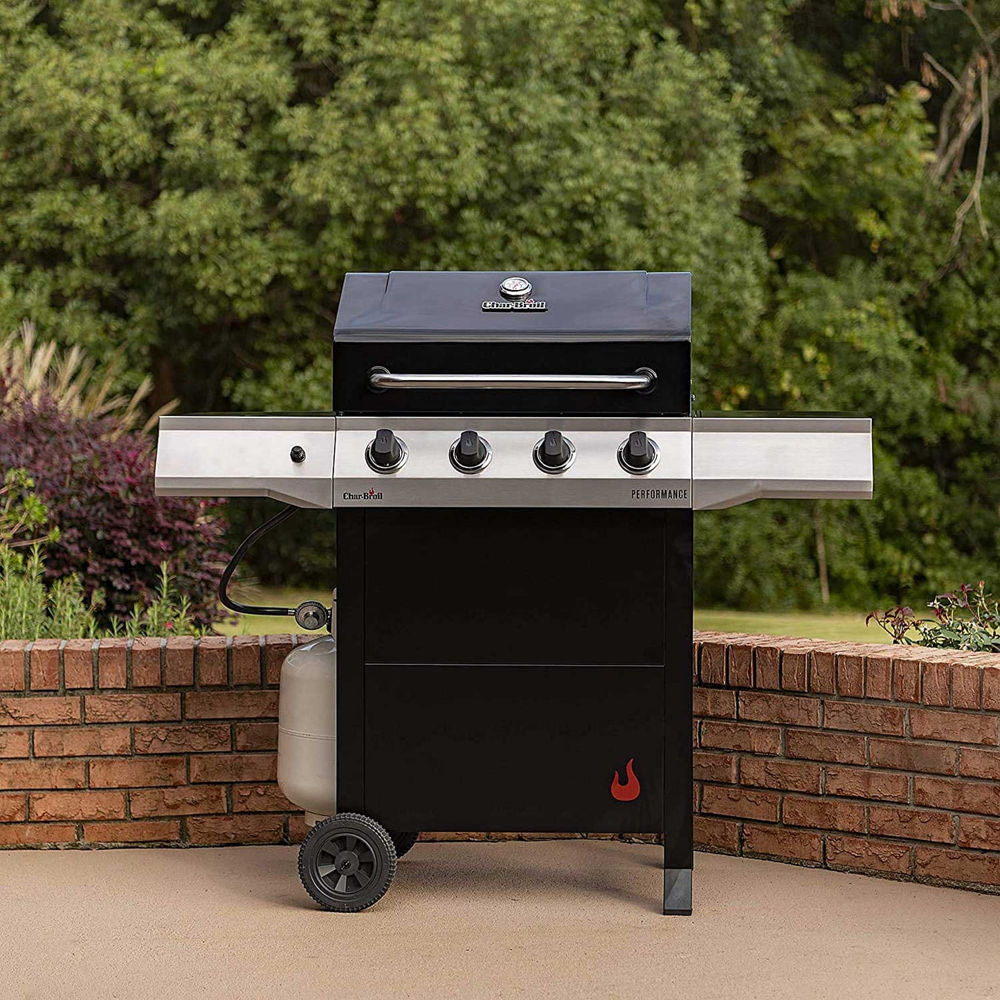 Asador de Gas Char-Broil Performance 4 Quemadores Tapa Negra