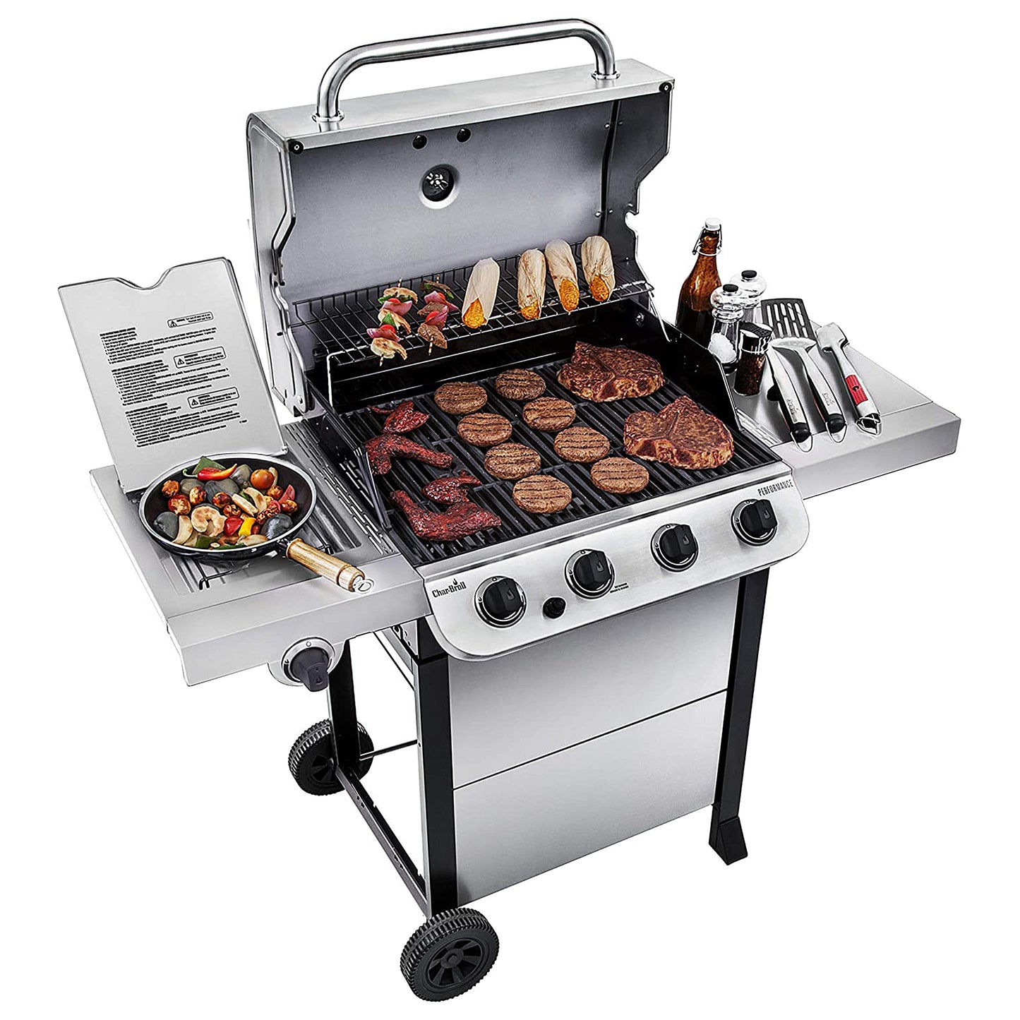 Asador de Gas Char-Broil 4 Quemadores de Acero Inoxidable