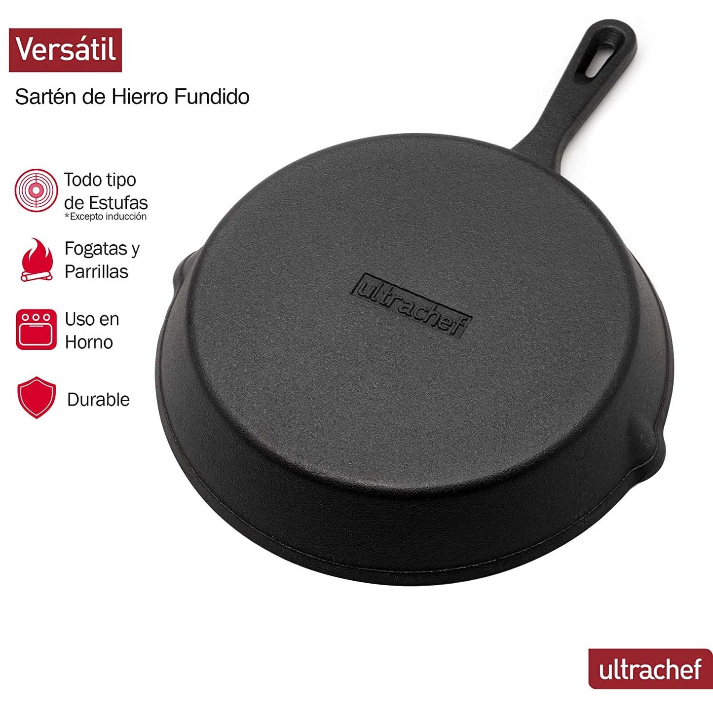 Con diseño ergonómico que incluye mango largo y dos vertederos, nuestros sartenes te permitirán cocinar como todo un parrillero.