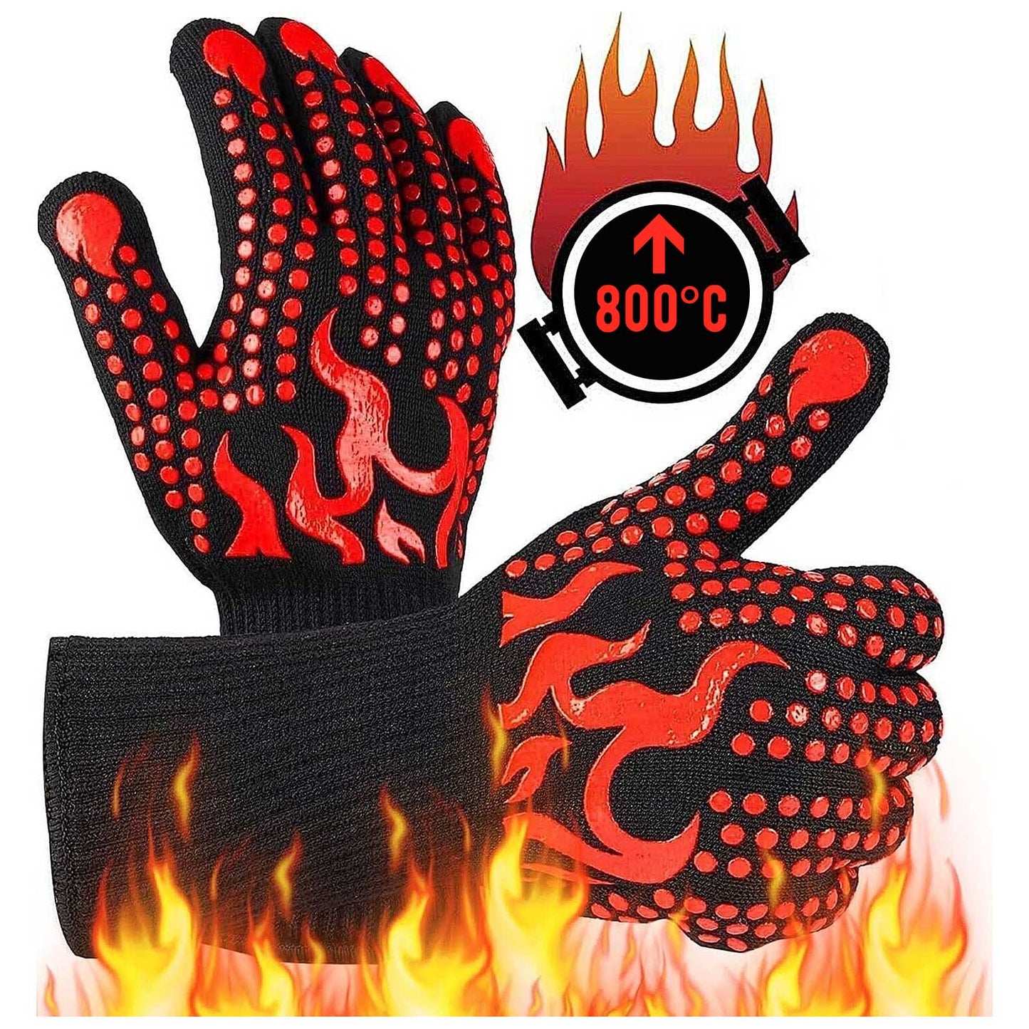 Guante para asar SPOWAY color rojo