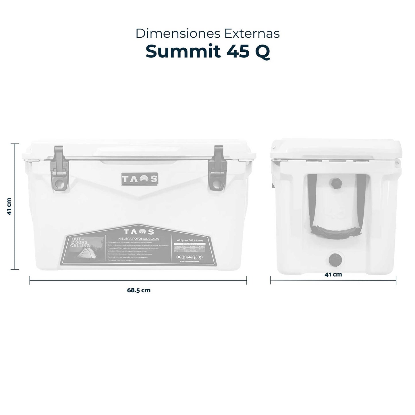 Hielera Taos Summit 45 Quart color Sand