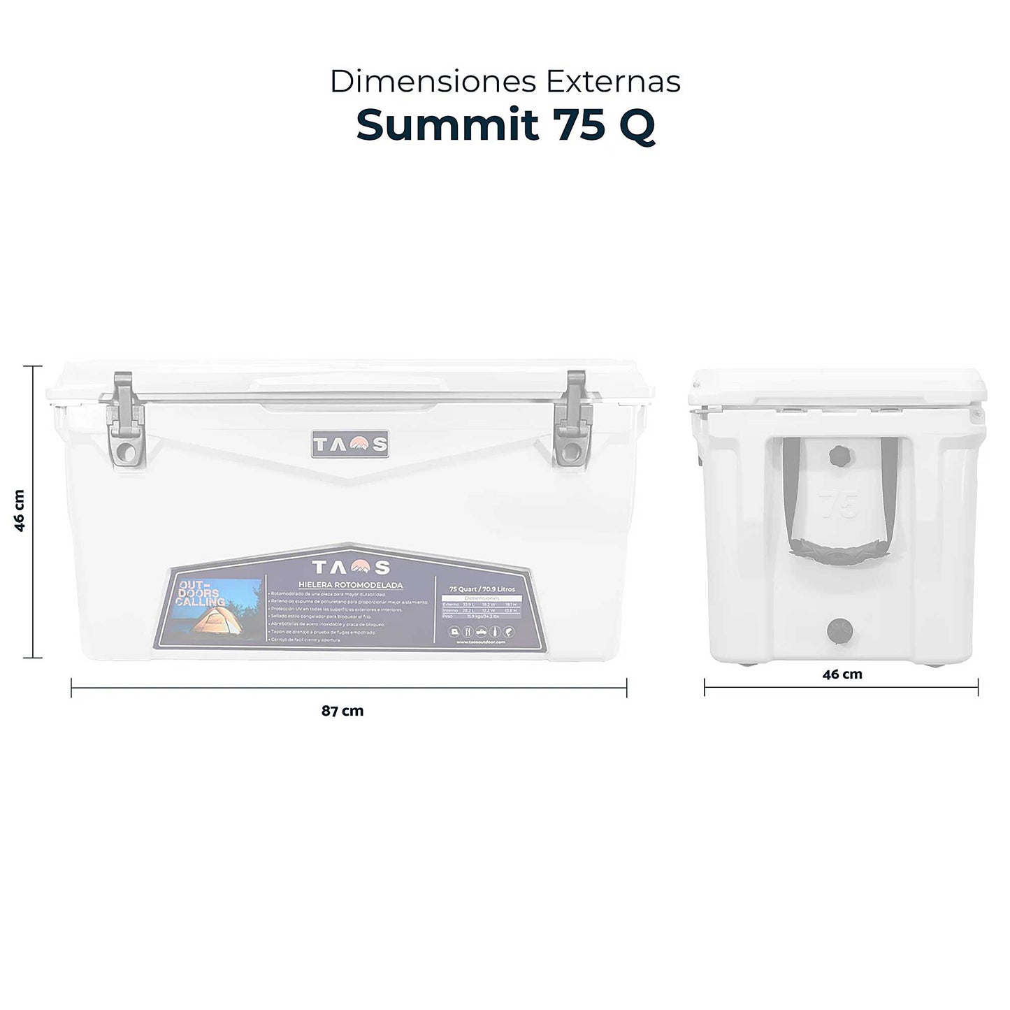 Hielera Taos Summit 75 Quart color Sand