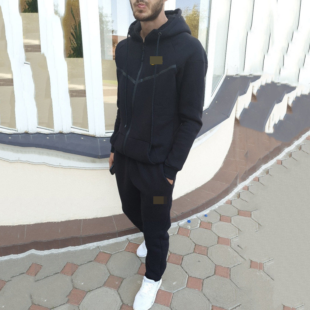 HHGKED Conjunto Deportivo Hombre 2 Piezas - Gris Claro, Sudadera Y Pantalón Cómodos