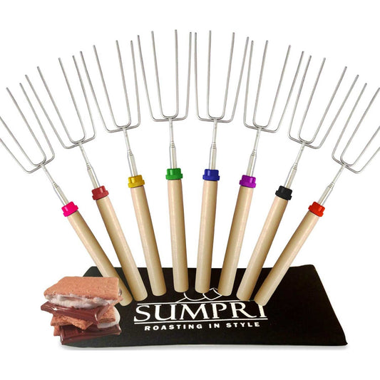 Set de 8 Pinchos Extensibles Inoxidables Sumpri