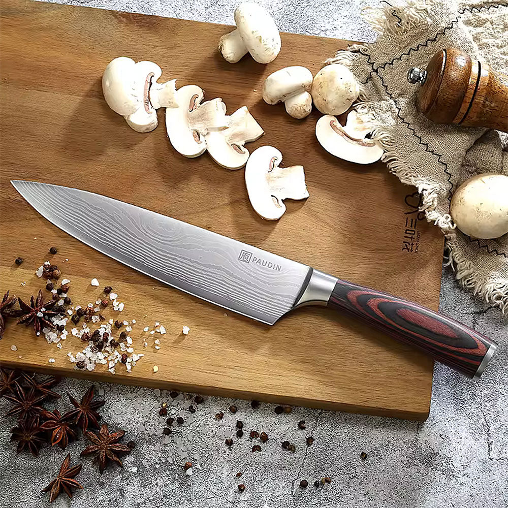 Cuchillo de Chef Paudin de 8 pulgadas diseño Damasco