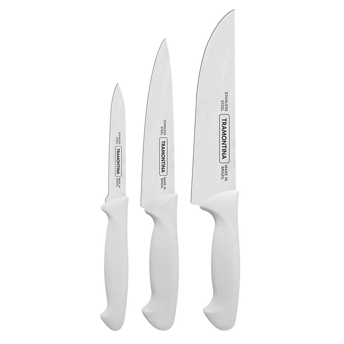 Juego de cuchillos 3 piezas Tramontina Premium blanco