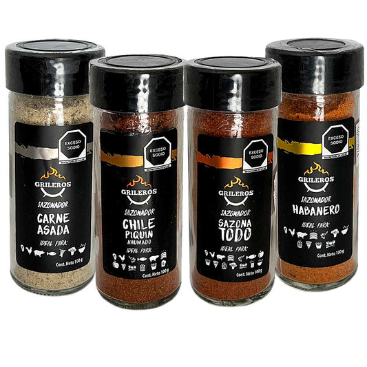 Kit 4 Sazonadores Gourmet Grileros